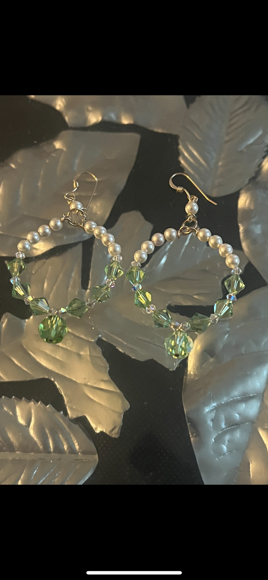 Crystal hoop earrings